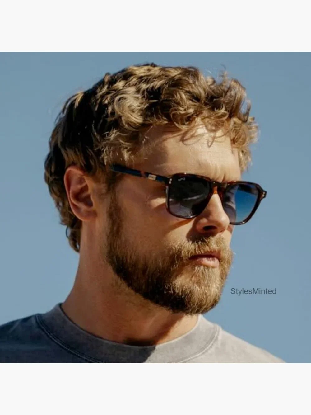 Men's Polarized Square Sunglasses UV400 Wide Fit Retro Style Driving